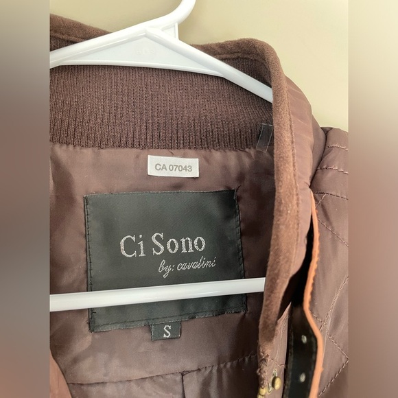 NWT Ci Sono Women's Quilted collar buckle Jacket - chocolate espresso Brown S - Picture 2 of 5